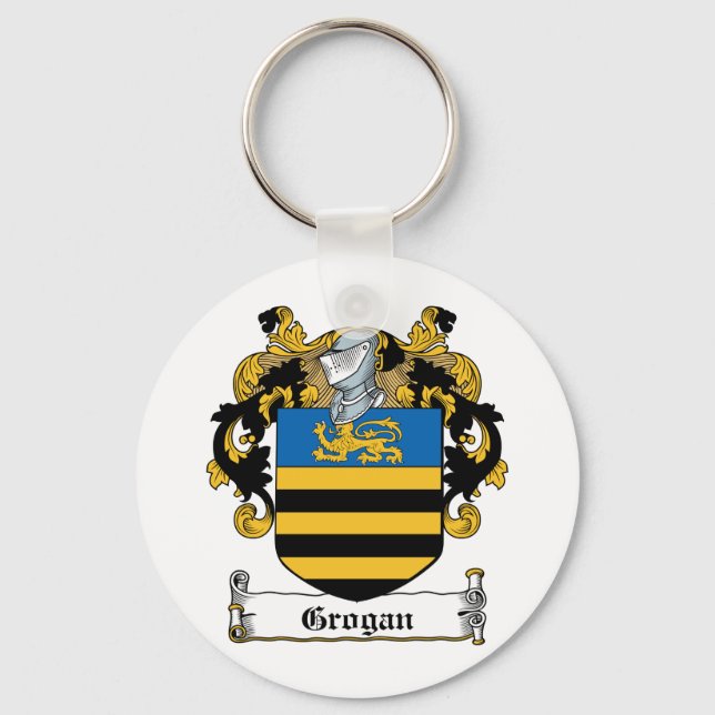 Grogan Family Crest Key Ring (Front)