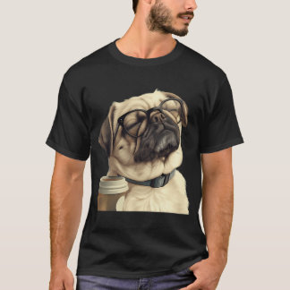Groggy Pug and Coffee T-Shirt