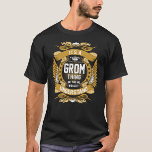 GROM Name, GROM family name crest T-Shirt