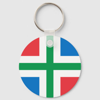Groningen, Netherlands flag Key Ring