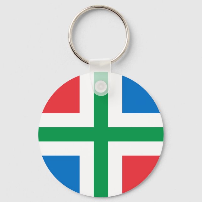 Groningen, Netherlands flag Key Ring (Front)