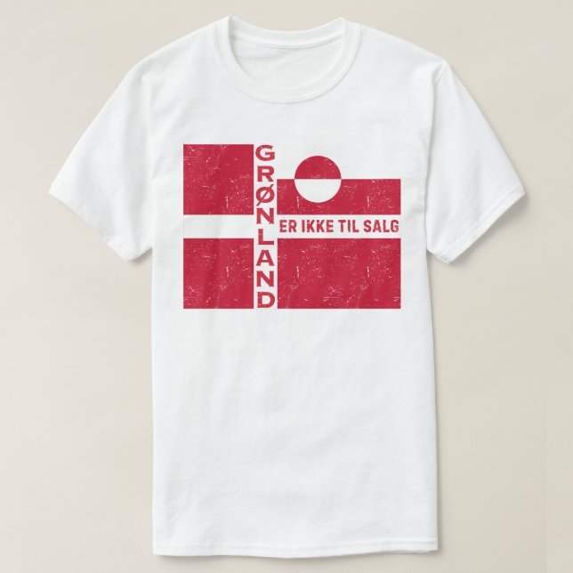 Grønland Er Ikke Til Salg Flag T-Shirt (Design Front)