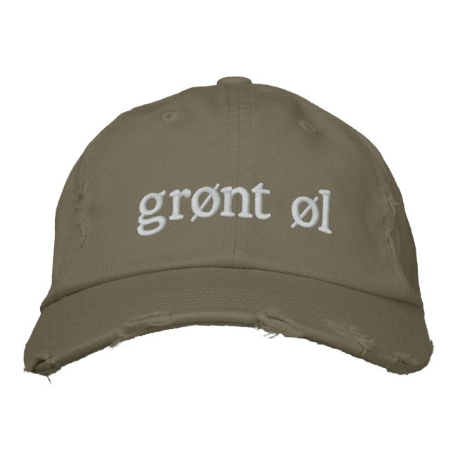 Grønt øl embroidered hat (Front)