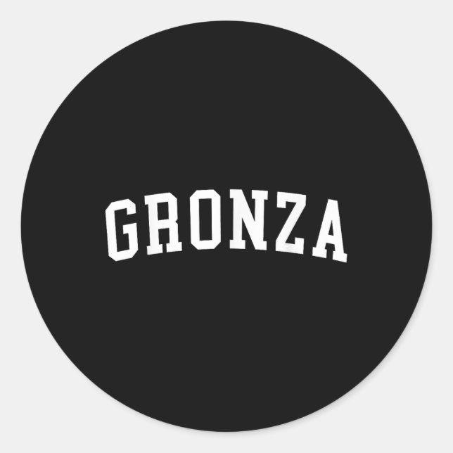 Gronza _2  classic round sticker (Front)