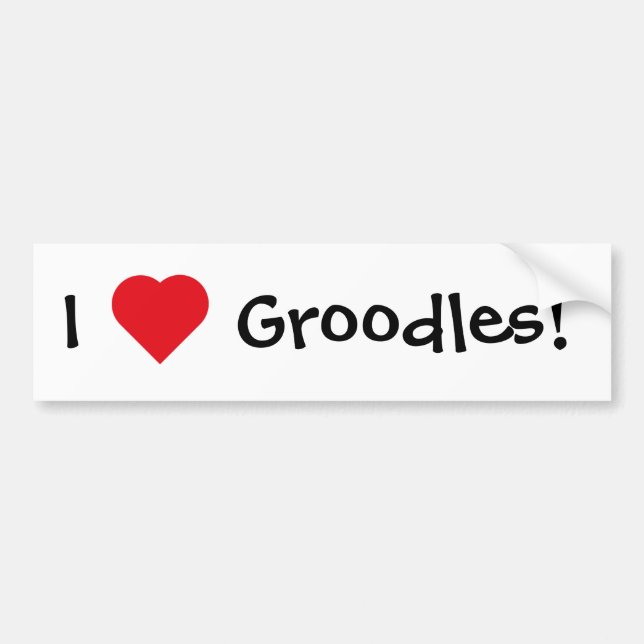 Groodles! Bumper Sticker (Front)