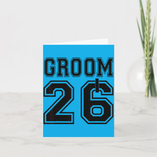 Groom 2026 Engagement Party Matching Honeymoon Card