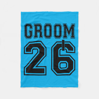 Groom 2026 Engagement Party Matching Honeymoon Fleece Blanket