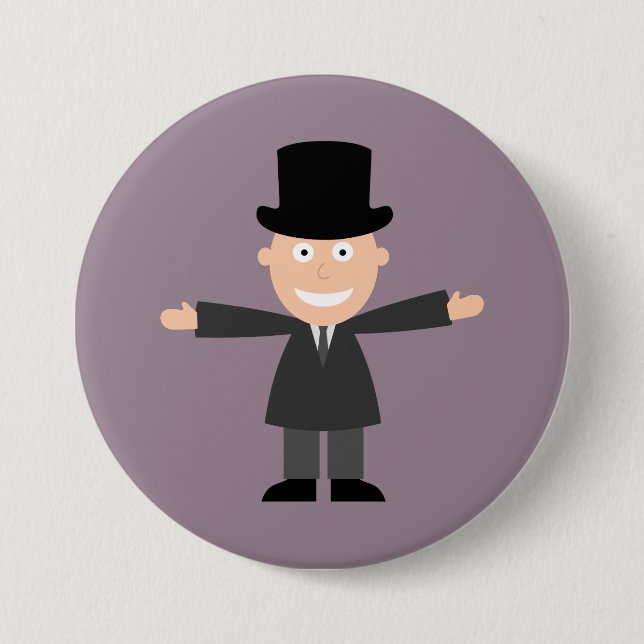 Groom 7.5 Cm Round Badge (Front)
