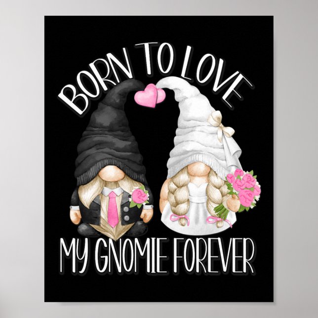 Groom And Bride Gnomes For Wedding Couple Bachelor Poster (Front)