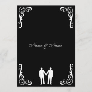 Groom and Groom Gay Wedding Invite