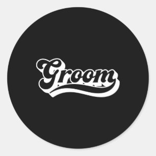 Groom Bachelor Party For Men Matching Crew Squad G Classic Round Sticker