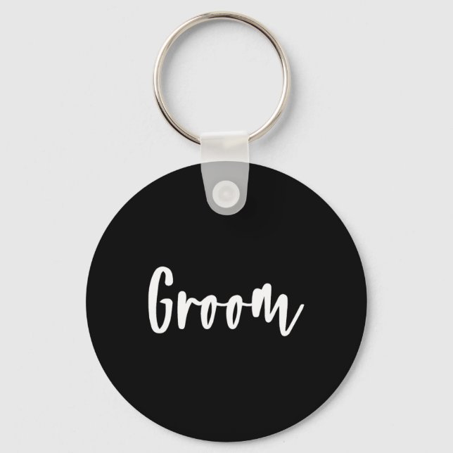 Groom - Bachelor Party Getting Ready Wedding Day 1 Key Ring (Front)