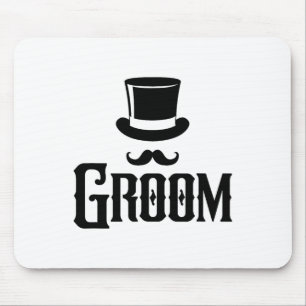 Groom Bachelor Party Top Hat Wedding Funny Matchin Mouse Pad