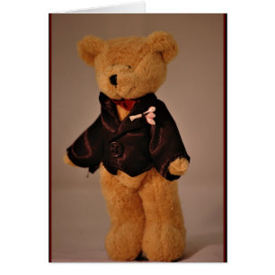 Groom beat teddy bear wedding married marriage