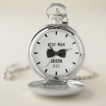 Groom Best Man Wedding Party Gift Pocket Watch<br><div class="desc">Groom Best Man Wedding Party Gift Pocket Watch. Choose the colour of the watch from the options menu. Have fun with this cool and fun design.</div>