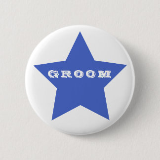 GROOM | Big Navy Blue Star Button
