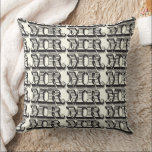 Groom Black and Ivory Mr Typography Pattern Cushion<br><div class="desc">His Pillow. Groom Black and Ivory Mr Retro Typography Pattern Throw Pillow . I have the larger size so it is big enough to see in the marketplace but the 16 inch is plenty big and less expensive and budget friendly. Chalkboard Modern Vintage Typography Invitations Sweet and sassy chalkboard weddings...</div>