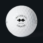 Groom Black Bow Tie Golf Balls<br><div class="desc">These golf balls are a great favour for the groom in your wedding. They feature a black bow tie with the groom's name and the word Groom in a modern CAP font along with the wedding date. They'd be great for a bachelor party or weekend. The job title can be...</div>