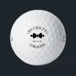 Groom Black Bow Tie Golf Balls<br><div class="desc">These golf balls are a great favour for the groom in your wedding. They feature a black bow tie with the groom's name and the word Groom in a modern CAP font along with the wedding date. They'd be great for a bachelor party or weekend. The job title can be...</div>