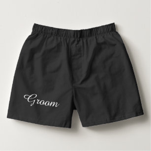 Groom Black Boxer Shorts Boxers