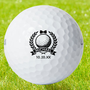 Groom Bowtie Best Man Wedding Elegant Personalised Golf Balls