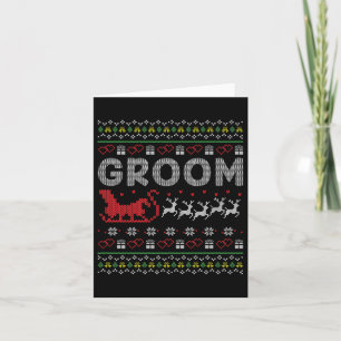 Groom Bride Christmas Xmas Ugly Matching Couple Gi Card