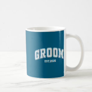 Groom bride est 2026 retro married couples wedding coffee mug