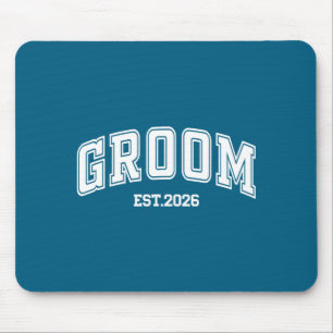 Groom bride est 2026 retro married couples wedding mouse pad