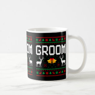 Groom Bride Married Couple Ugly Christmas Sweater Coffee Mug