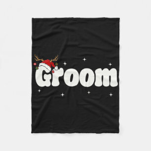 Groom Bride Santa Couples Christmas Outfits Xmas P Fleece Blanket