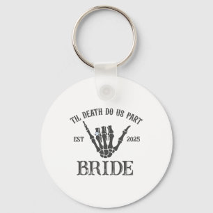 Groom Bride Skeleton Gothic Halloween Engagement W Key Ring