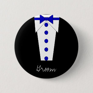 Groom Button (Blue)