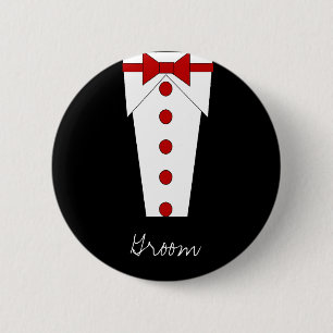 Groom Button (Red)