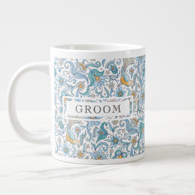 Groom Coffee Mug with Poem – Romantic Gift (Left)