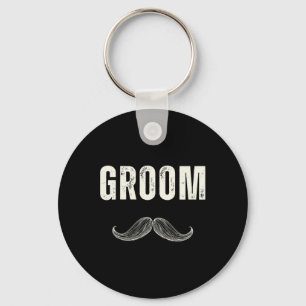 Groom Costume With Mustache - Groom's Party  Key Ring