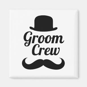 Groom crew magnet