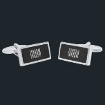 Groom Cufflinks<br><div class="desc">Groom cufflinks shown in silver plated and black onyx colour with white text. Customise this item and choose from more colours and styles or buy as is.</div>