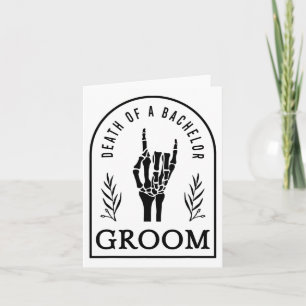 Groom Death Of A Bachelor Gothic Wedding Bachelor Card