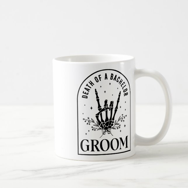 Groom Death Of A Bachelor Skeleton Gothic Hallowee Coffee Mug (Right)