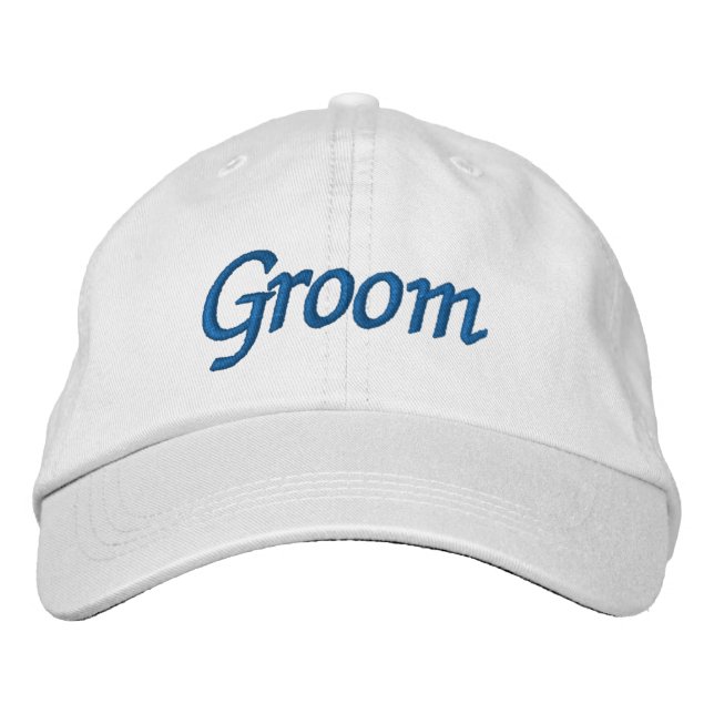Groom Embroidered Hat (Front)