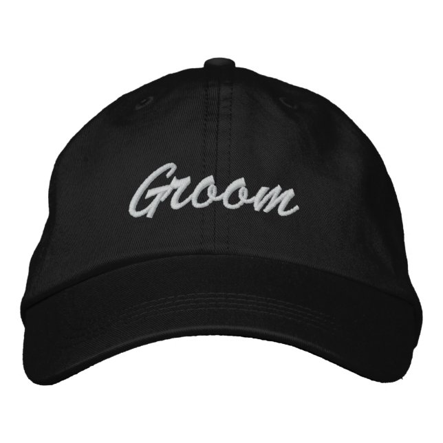 Groom Embroidered Hat (Front)