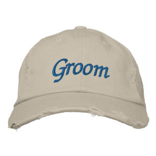 Groom Embroidered Hat