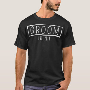 Groom Est 2023 Wedding Gift Bachelor Party Groomsm T-Shirt