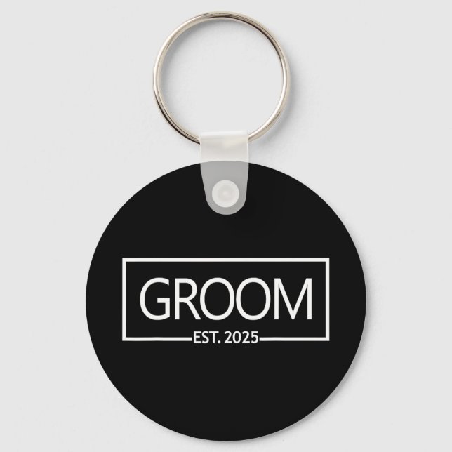 Groom Est. 2025  Key Ring (Front)
