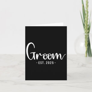 Groom Est 2025 Married Wedding Bridal Party Bachel Card