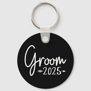 Groom Est. 2025 Married Wedding Engagement Getting Key Ring