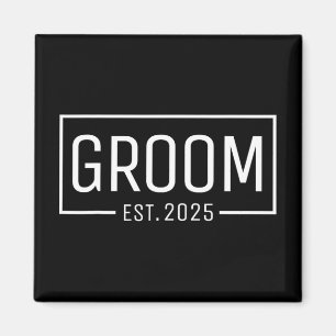 Groom Est. 2025 Married Wedding Engagement Getting Magnet