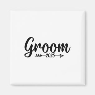 Groom Est. 2025 Married Wedding Engagement Magnet