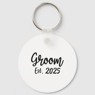 Groom Est. 2025 Men's Wedding Engagement Party Gro Key Ring