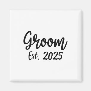 Groom Est. 2025 Men's Wedding Engagement Party Gro Magnet